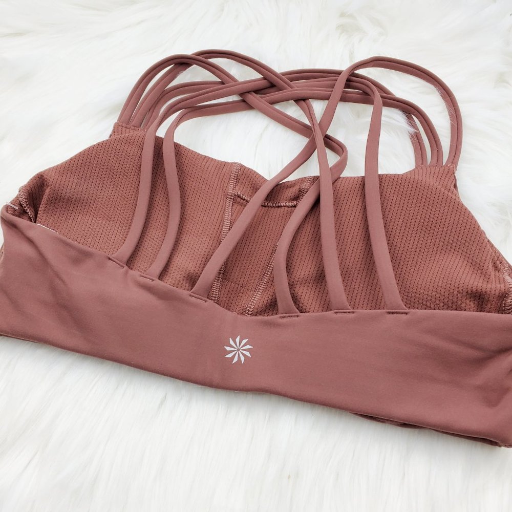 NWT Athleta Brown Hyper Focused Sports Bra - Picture 4 of 6